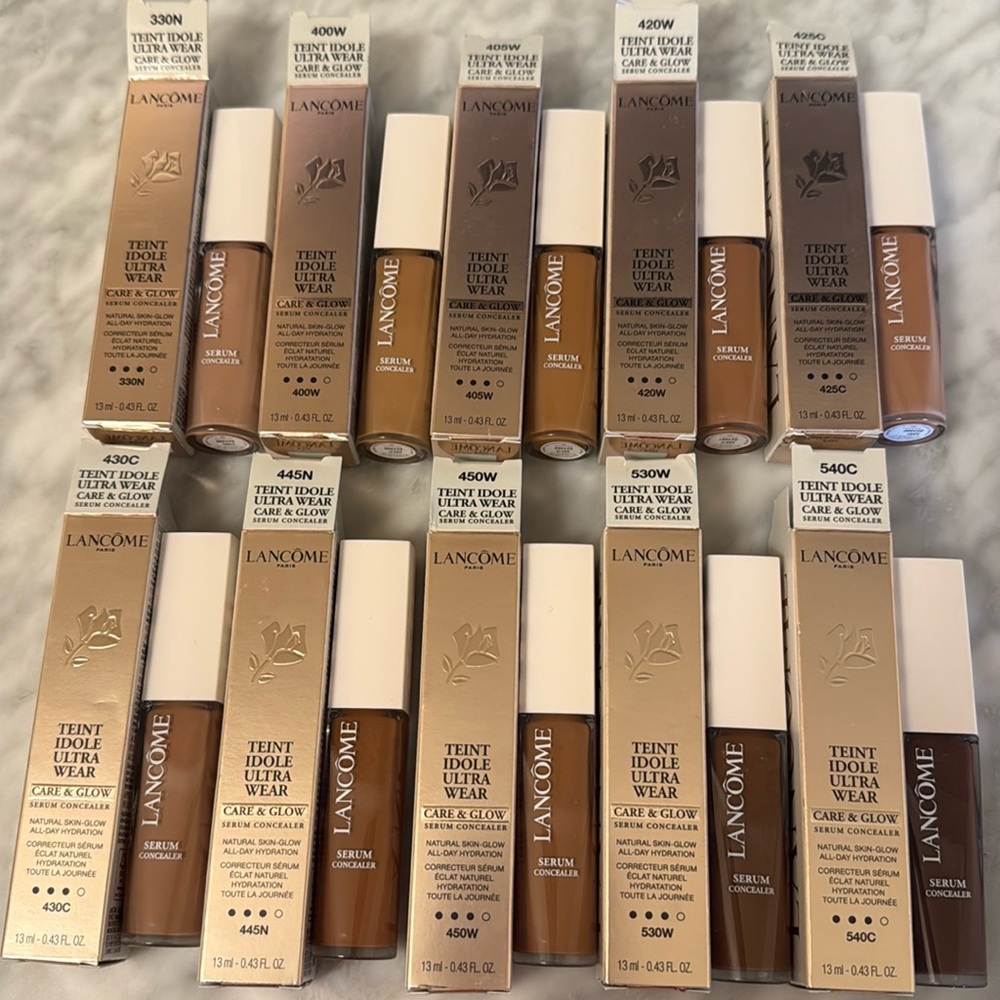 Lancôme care glow serum concealer bundle 10 lot